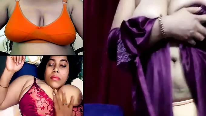 Une bhabhi indienne avec des mamelons fermes en sari sexy