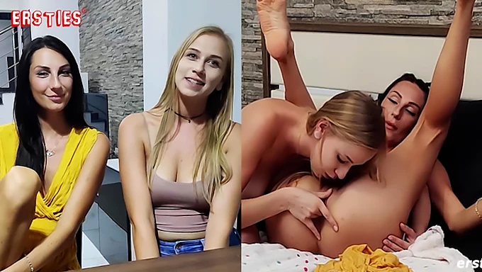 Sirena and Alison G's strapon encounter with big natural tits