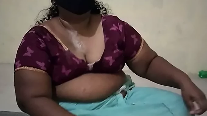 Sensual kiss and cock rub on big tits in Coimbatore