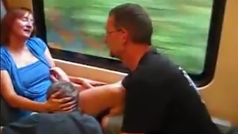 European Couple Rides The Train To Pleasure