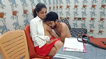 Indian Teacher And Student Engage In Intimate Lesson