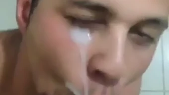 Submissive Partner Fed With Warm Milk In Bdsm Video