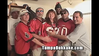 Champa Bay's superb Super Bowl celebration with bukkake and group sex