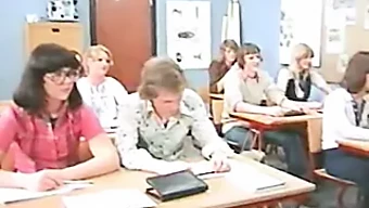 Vintage classroom sex with retro pornstars