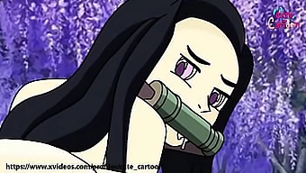 Nezuko y Tanjiro en un encuentro erótico