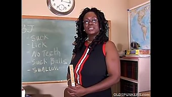 Sultry older African-American educator pleasures herself for your viewing pleasure