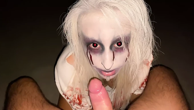 Amatérske video s halloweenskou tematikou manželky, ktorá hľadá spermie od dobre vybaveného partnera