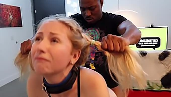 Hvit jente Scarlett straffet med spanking og bondage