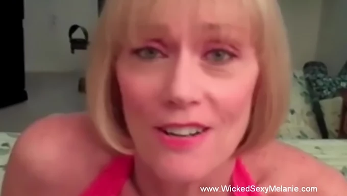 Beautiful wife, Melanie, is a real wild woman and she takes charge in this video.