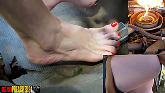 A Middle-Aged Woman'S Foot Fetish Journey Continues In This American Adult Film.