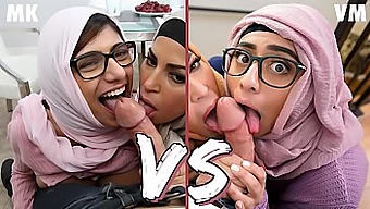 Mia Khalifa In Violet Myers Se Zapleteta V Vročo Bitko Zapeljevanja Na Bangbrosu