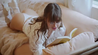 Thinking Of Her Teacher While Reading A Book!