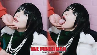 Fubuki Cosplay Submits To Bdsm And Cumshot In One Punch Man-Inspired Video