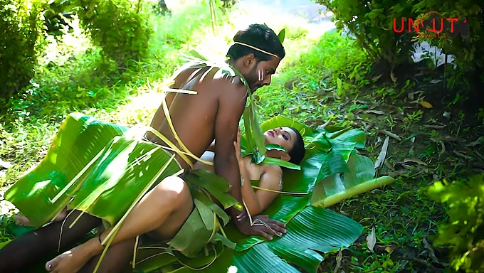 Country boy and girl enjoy outdoor sex in the fields of India