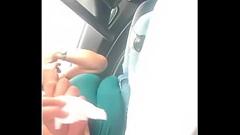 Interracial handjob and deepthroat in a car